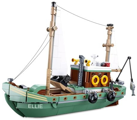 Fischerboot Klemmbausteine Schiff Spielzeug,610 Teile City Boot Baukasten Modell Ozean Explore Schiffs Bausteine Spielzeug Geburtstags Geschenk für Erwachsene oder Jugendliche