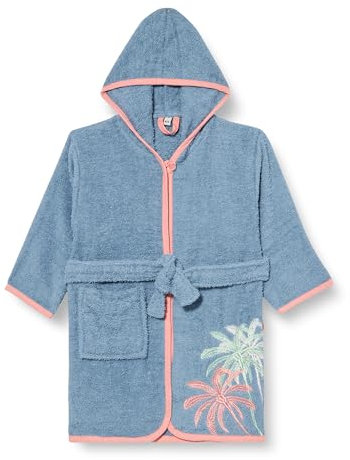 Playshoes Unisex Kinder Frottee-Bademantel Morgenmantel, Palmen, 110/116