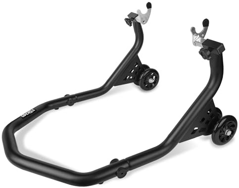YSKMO Motorcycle Rear Wheel Stand, Black Colour, 500lbs Capacity, with U&L Shaped Support, 1.5 Tube, Lift and Install for Motorcycles, Yamaha, Suzuki, Ducati, Honda, BMW, etc