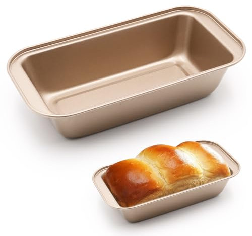 EAPMGQR 2 Pezzi Stampo Plumcake, Piccola Stampo Pane in Cassetta Rettangolare Stampi Pane Cassetta, Teglia Plumcake Antiaderente per Forno Ninja Friggitrice Ad Aria
