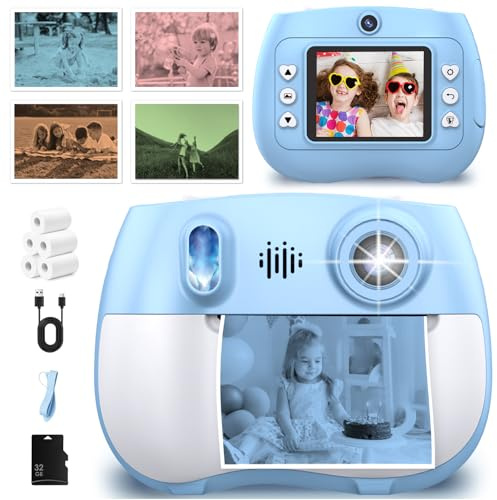 Instant Print Camera (blå)