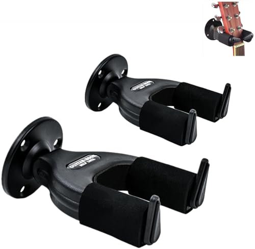 Surplex Universal Gitarren-Wandhalterung mit Auto-Lock – Stabiler Gitarrenhalter für alle Akustikgitarre, klassische Gitarre, E-Gitarre, Bass, Abnehmbare Wandhalterung für Sichere Aufbewahrung