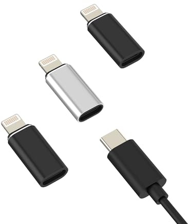 Adattatore USB C Femmina a Lightning Maschio Ricarica(3 pack)per iPhone 14 per Apple Tipo c Caricabatterie Cavo Adapter per iPad Type C Caricatore Cavetto Connettore Spinotto Alimentatore Convertitore