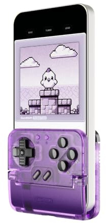 GameSir Pocket Taco Manette de jeu mobile verticale – Manette de jeu Bluetooth rétro pour Android, manette de jeu portable sans fil pour téléphone, batterie 600 mAh, charge pass-through, violet