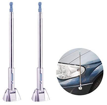 Car Safety Bumper Guard Corner Antenna Pole Parking Driving Assist Pole for New Drivers Adjustable Vehicle Protector for Measuring Distance to Prevent Scratches Collision Hypersonic - Pack of 2