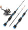 Super Hard Winter Ei-Angelrute, Eisangeln-Rock-Rollen-Set, 65 cm Ultra-Kurze Kohlefaser-Angelrute, Ultra-Light 75 G Kohlefaser-Spinnstange Spinnradsatz, Winter Angelrute Roll Combo ZYYDD