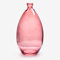 Vase en Verre recyclé Design Lisse irrégulier - Vase en Verre Artisanal de Style méditerranéen Décoration de Maison (Rouge)