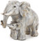 Irayin Elefanten Deko Figuren, Elefant Statue, Mama Geschenk, Elefanten Geschenke für Frauen, Dekoration für Wohnzimmer, Büro, Bücherregal, Schlafzimmer - Silber