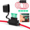 Portafusibili in Linea 30A 4Pezzi, Portafusibili a Lama 12AWG, Portafusibili in Filo di Rame Impermeabile con impermeabile, per Auto, Barca, Motocicletta, Protezione Sovraccarico