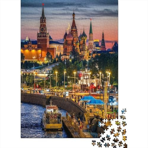 cityscape puzzle night lights adults 1000 pieces paper relaxation focus wall decor nan