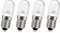 Ruiandsion E10 LED Glühbirne 220V 230V AC 8mm Schraubsockel Energiesparende LED-Anzeigeleuchte E10 Sockel LED Upgrade Glühbirne, Warmes Weiß (4er Pack)