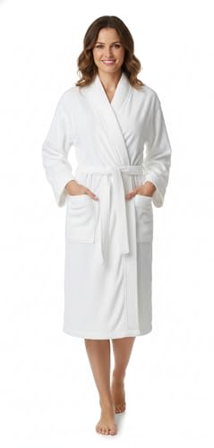 100% Cotton Terry Cloth Bathrobe Unisex | 52 x 70 Hotel Bath Robe | Spa, Sauna, Shower