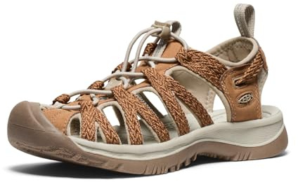 KEEN Women's Whisper Closed Toe Sport Sandals, Chipmunk/Plaza Taupe, 7