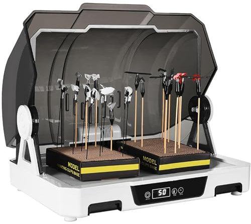 Cabina di verniciatura per aerografo con Schermo LCD, essiccatore per Vernice Spray di Grande capacità da 200 W con Copertura Antipolvere, Temperatura e Tempo Regolabili, Scatola di Essiccazione