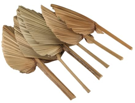 Tumintu 6 hojas de palma secas, abanicos de palma secos naturales, lanza de palma grande para decoración de bodas bohemias, decoración de hojas de palma tropical, duradero, fácil de usar S
