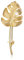 ✦ Weihnachtsgeschenke für Frauen ✦Springlight S925 Sterling Silber Damen Broschen Monstera Leaves Brosche Geschenke für Frauen, Handgemachter Einzigartiger Schmuck. (Gold)