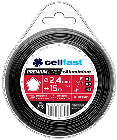 Cellfast Fil De Coupe Fil De Débroussailleuse Renforcé Acier Trempé Et Résistant Premium Étoile 2,4 mm 15 m