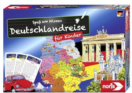 Noris 606071907 – Deutschlandreise für Kinder – Das spannende Wettrennen durch die 16 Bundesländer, für Kinder ab 6 Jahren