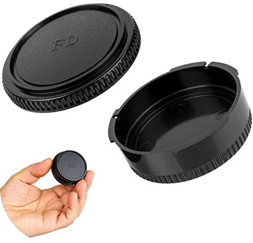 Set para Tapa del Lente con 1 x Carcasa y 1 x Tapa Posterior del Objetivo, Compatible con Canon EOS FD cámara y objectivo, Cubierta Protectora de la cámara, Tapas Protectoras de reemplazo, Cover