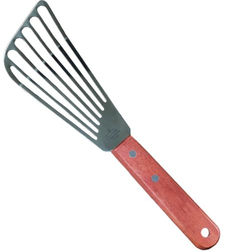 La Cuisine Spatola in acciaio INOX per friggere pesce, uova di carne, pancake, design smussato per facile da capovolgere e tagliare.Lama 16 cm, lunghezza 28 cm