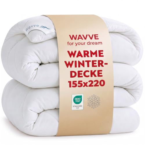 WAVVE Edredón Cama 90 Invierno - Relleno Nórdico 155x220 cm de 450 gr/m² para Cama 90x190, Fibra Suave y Transpirable, Blanco