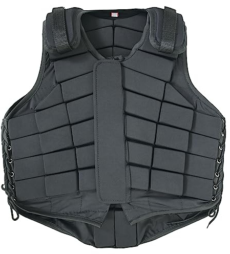 HILASON Western Adult Safety Equestrian Protective Vest | Horse Riding Unisex | XX-Large (2x_l) | Black