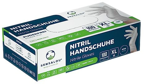 Sensalou Einweghandschuhe Nitril Untersuchungshandschuhe puderfrei latexfrei (Extra-Large - Gr. XL (10), 1000, stück)