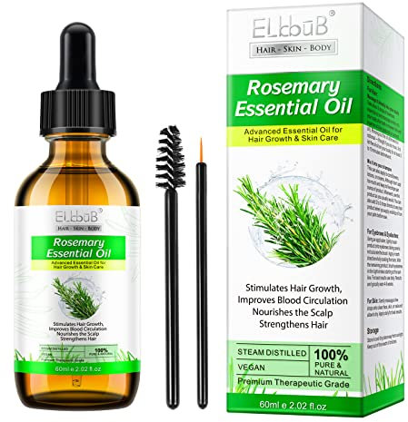 Ätherisches Rosmarinöl für Kopfhaut und Haar, stärkendes Öl für die Pflege der Kopfhaut, stärkt das Haar, stimuliert das Haarwachstum für Männer und Frauen 60ml