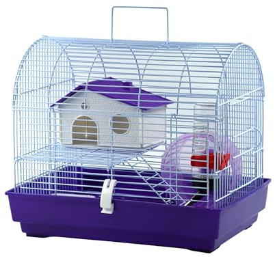 Jaula para Hámster Roborowski Jaula para Hamster jaulas Hamsters pequeña Bebedero comedero (174MORADO)