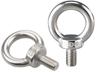 HVDHYY M8*13 Anneau de Levage Boulon à Oeil Vis à Filetage Mâle en 304 Acier Inoxydable Convient Pour la Fixation et la Suspension Relier 5pcs