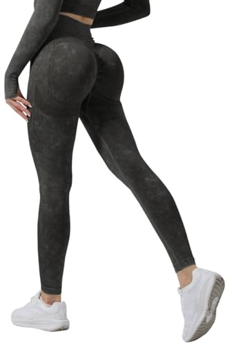 Neteson Leggins Sportivi Donna Push Up Scrunch Butt Leggings Palestra Vita Alta Pantaloni Fitness Yoga Opaco Senza Cuciture Anticellulite Pantacollant Dimagranti Yoga Fitness