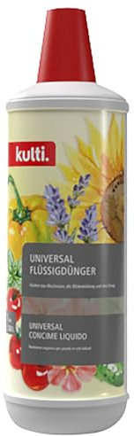 Hauert KULTI Universal Flüssigdünger, 1 L, NPK-Dünger für Gemüse, Blumen und Zimmerpflanzen