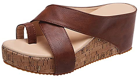 Sandales orthopédiques d'été élégantes ouvertes pour femme à la maison, respirantes, plante large, chaussures orthopédiques, piscine, plage, chaussons compensés antidérapants, doux slip-On Offres du