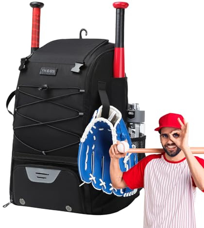 Borsa da baseball per giocatori - Pacchetto pipistrelli per giovani, zaino da campo da softball | Organizzatore di attrezzature sportive leggere, borsa per cappuccio per guanti per casco per ragazzi a