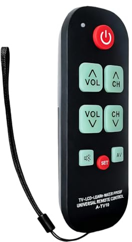 Mando a Distancia Universal para Personas Mayores, Control Remoto con Botones Grandes para LG Vizio Sharp Zenith Panasonic Philips Sony ECA TV und Kabel IR Geräte, Fácil de Usar para Mayores