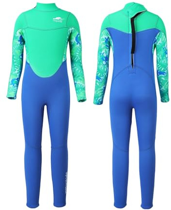 Gogokids Combinaison de plongée en néoprène pour enfant - Longueur : 2,5 mm - Avec protection UV 50+ et fermeture éclair dans le dos - Pour garçons et filles - Pour la natation, le surf, la plongée