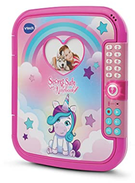 VTech Taccuino segreto sicuro rosa, diario interattivo per bambini, diario segreto con protezione password, taccuino giocattolo con effetti sonori, età 6, 7, 8, 9+ anni, multicolore, 31 x 169 x 198