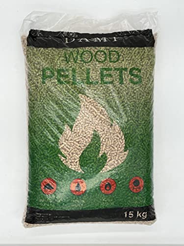 DaMi Pellets - Trockene Holzpellets zum Anzünden von Holzpelletheizungen und -öfen - 2 Säcke á 15 kg
