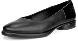 ECCO Women's Sculpted Luxe Ballerina Ballet Flat, Black, 5/5.5 UK