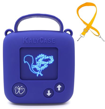 KALYCASE Housse Protection Max Ecole des Loisirs Boite à Histoires - Coque conteuse/Pochette avec bandoulière (Bleu Foncé)