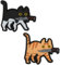2 StüCke Klett Patches Katze Mit Messer BüGelbild Klettverschluss FüR Kinder Zum AufbüGeln Lustige MilitäR Patches Klett Patches Klett FüR Jungen, MäDchen, Jacken, Jeans, RucksäCke