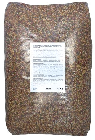 Koi Herdecke - 15 kg Fischfutter Mix für Koi's | Schwimmende Pellets von 3 mm | geeignet für Zierfische - Goldfische - Orfe - Shubunkin | 15 Kilo Pack
