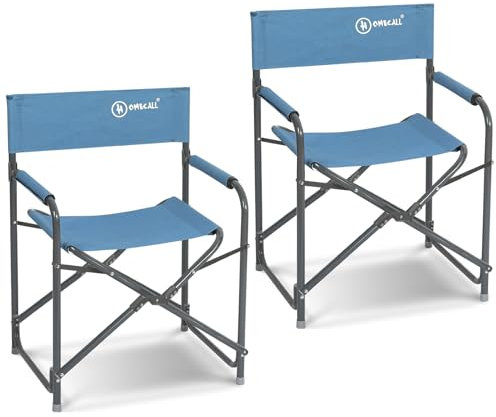Homecall 2er Campingstuhl Faltbar Ultralight Klappstuhl Regiestuhl Camping Stuhl Bis 120KG - Campingstuhl Kleines Packmaß Alu Gartenstuhl Klappbar Leicht Angelstuhl für Outdoor, Garten, Balkon
