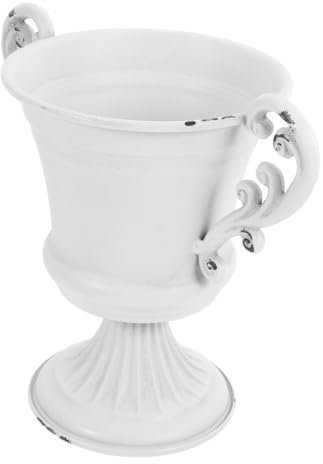 Cabilock Jarrón Retro Base De Pedestal Maceta Única para Jardín y Decoración del Hogar Florero Estilo Trofeo para Centros De Mesa y Eventos Especiales