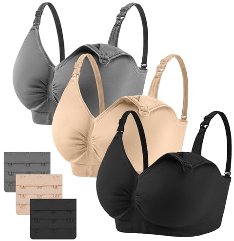 AoToZan Lot de 3 Soutien-Gorge d'allaitement pour Femme,Grossesse Maternité