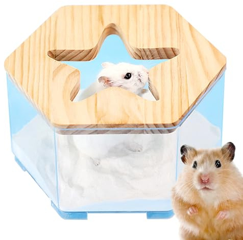 Sandbad för hamster dvärg - klar gnagare toalett, återanvändbara multifunktionella tillbehör för gnagare dagligen och på språng