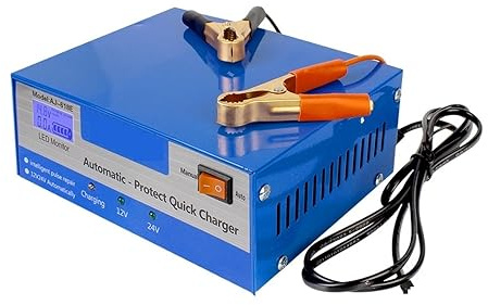 Intelligent Pulsreparation Blybatteri Med Adapter Bilbatteriladdare 200AH 12/24V Helautomatisk Kraftfull Snabbladdning