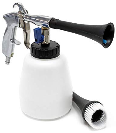 Wiltec Pistolet de nettoyage à air comprimé – Pression 6,3-8 bars – Capacité 1000 ml – Raccord 1/4 – Pneumatique Entretien Haute pression de Véhicule, Paillasson, Tapis