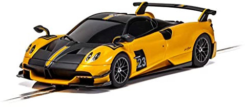 Scalextric Cars - C4212 Pagani Huayra Roadster BC, Amarillo, Coche de Ranura de Juguete para Uso con Pistas de Carreras Conjunto, Ideas de Regalo para niños pequeños para niños a Partir
