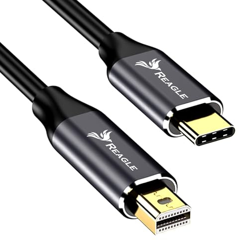 Reagle USB C till Mini DisplayPort Kabel 4K 60Hz Thunderbolt 3 Adapter USB C till Mini DP för MacBook iMac Dell XPS Surface Lenovo Samsung
